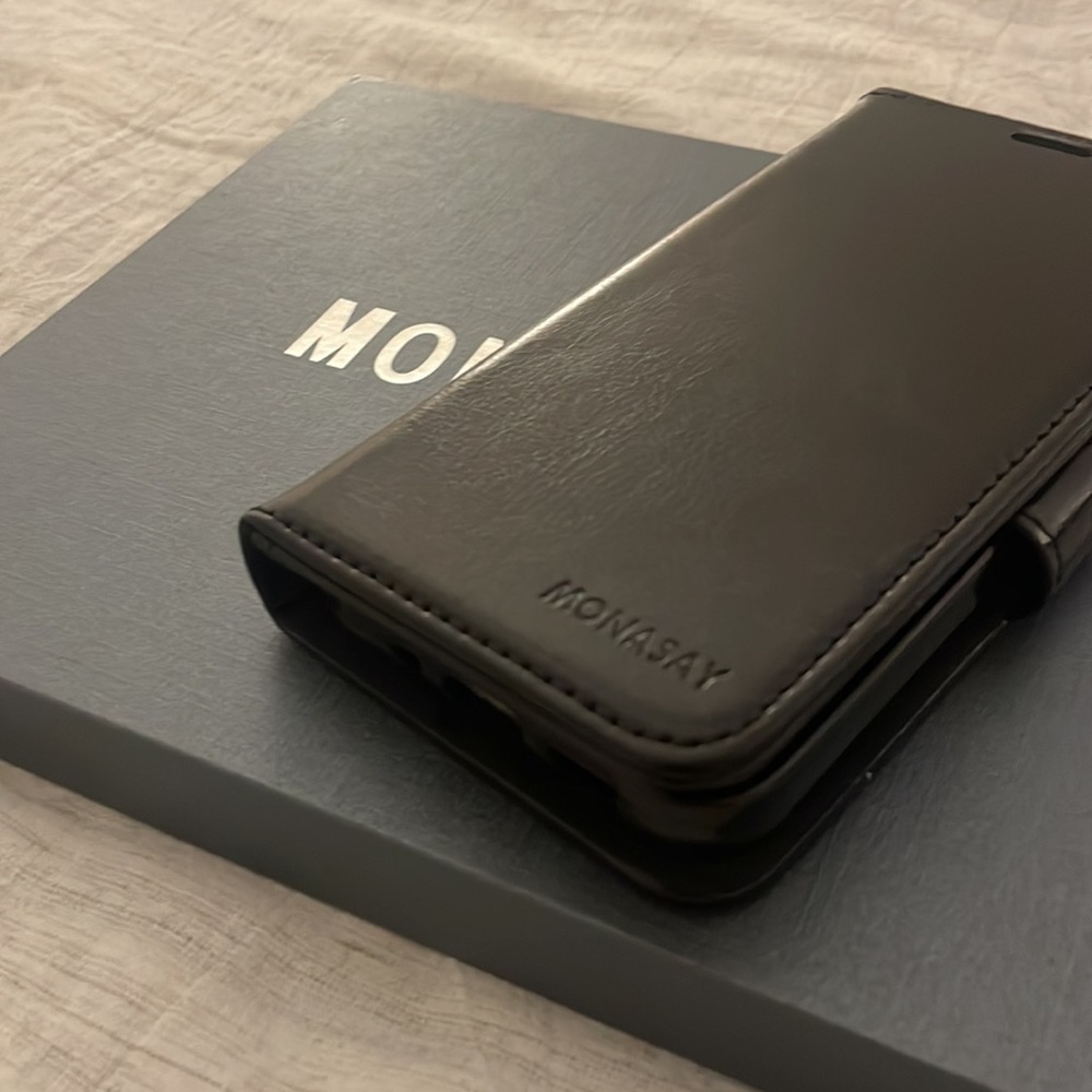 Leather RFID Blocking Card Holder Phone Case (iPhone 12 Mini) New w/ Tags